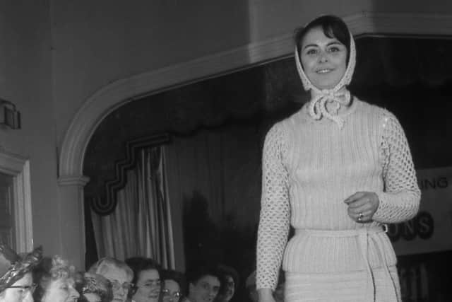 One of the models from the Mary Quant fashion show.
