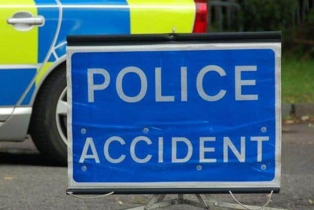 A lorry was leaking diesel after a two vehicle collision on the A17.