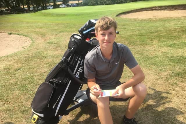 Callum Bruce who has won the Elsham Golf Club Championship at the age of 17.