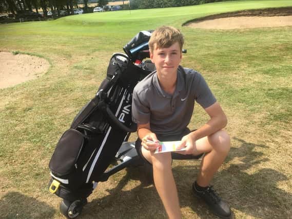 Callum Bruce who has won the Elsham Golf Club Championship at the age of 17.