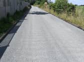 Pointon Sports field entrance, new tarmac. EMN-200928-191056001