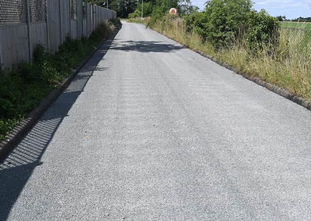 Pointon Sports field entrance, new tarmac. EMN-200928-191056001