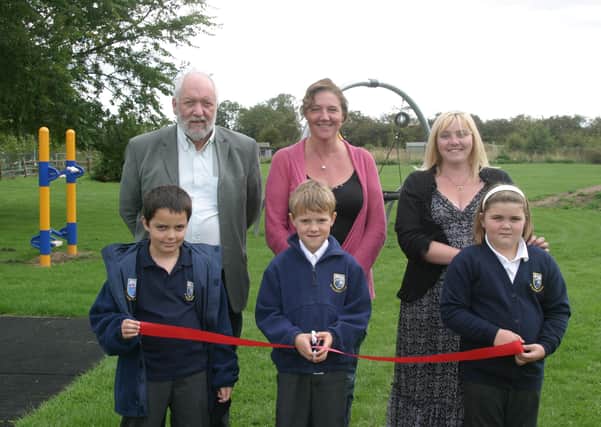 Pictured (from left) are Coun Steve Eyre, Tracey Goldsmith, Lynne Lempard, Curtis Manning, Archie Goldsmith, and Lily Lempard.