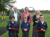 Pictured (from left) are Coun Steve Eyre, Tracey Goldsmith, Lynne Lempard, Curtis Manning, Archie Goldsmith, and Lily Lempard.