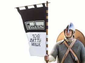 Saxon re-enactor Lewis Kirkbride is passing through our area this week on his march for men's mental health awareness. EMN-200929-122050001