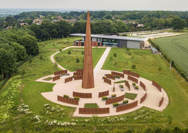 An aerial view of the International Bomber Command Centre and memorial, now in jeopardy due to the impact of Covid restrictions. EMN-200929-173924001