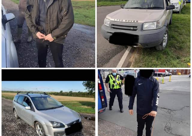 Suspected hare coursers caught and sent packing last week by Cambridgeshire officers in Yaxley and Thriplow. EMN-200930-133109001