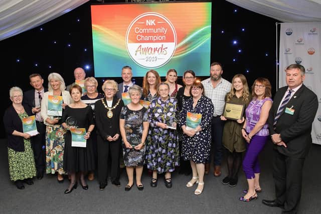 The 2019 NK Community Champion Awards winners.2019 NK Community Champion Awards, organised by North Kesteven District Council, and held at the International Bomber Command Centre, Canwick, Lincoln.Picture: Chris Vaughan Photography for North Kesteven District CouncilDate: October 9, 2019 EMN-200510-122035001