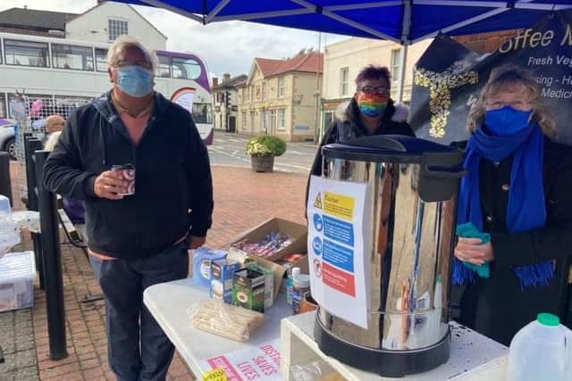Wainfleet Methodist Church who are running a refreshments stand at the market are delighted to see the community coming together.