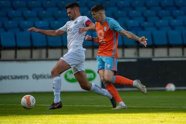 Scott Garner in pre-season action.