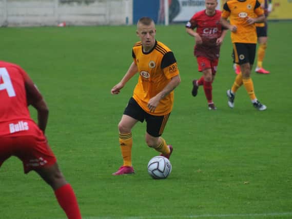 Hawkridge on the ball against Mansfield. Photo: Oliver Atkin