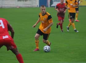 Hawkridge on the ball against Mansfield. Photo: Oliver Atkin