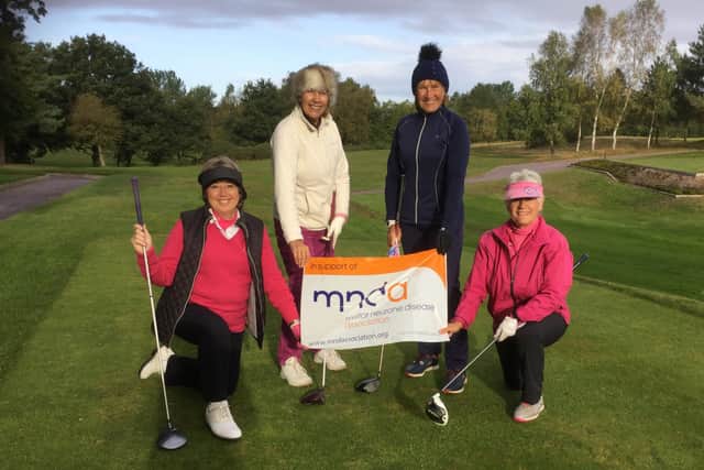 Market Rasen ladies team comprising of Linda Reeve, Sheilah Mitchell ,Carol Boardman,and Helen Grinham.