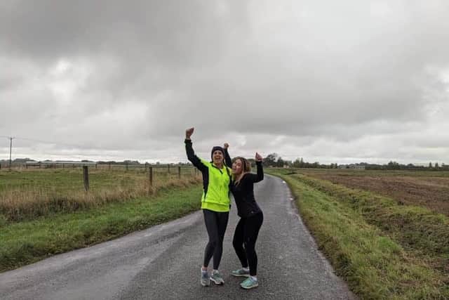 Skegness and District Runners Virtual London Marathon runners with Sally Cadle.