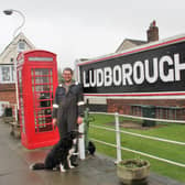 James Wilson (LWR) and Stuart Harness (AlphaX) with ‘Maggie the Shed Dog’.