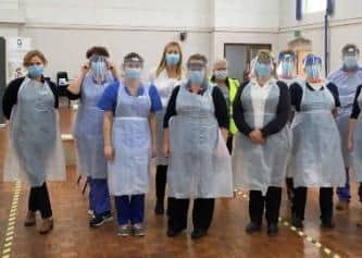 The team which carried out the flu clinic.