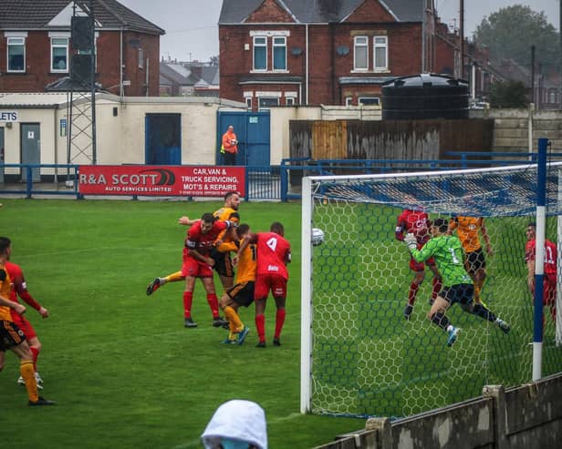 Action from Saturdays victory over Mansfield. Photo: Oliver Atkin.