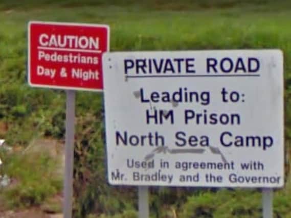 The sign for North Sea Camp from Google Street View