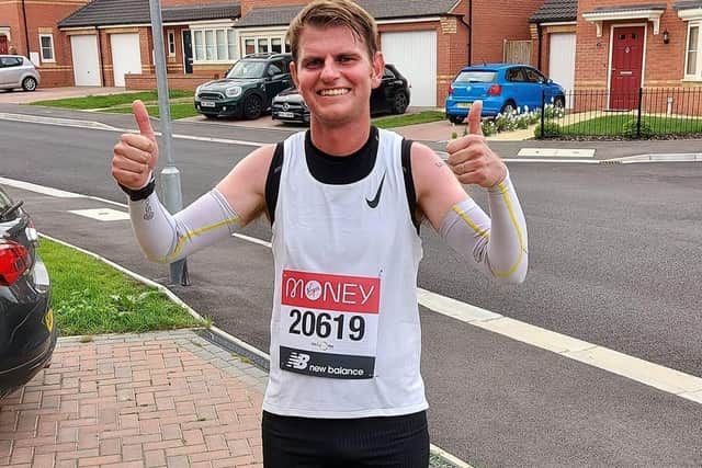 Alan Oliver of Sleaford completed his run in 2.59.33. EMN-200510-163514001