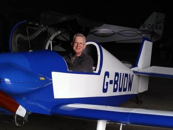 Simon Barrett with his plane