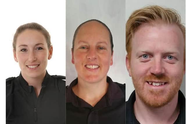 Natalie Eyers, Sarah Luker, and William Robson
