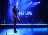 The sign created by Carousel Lights for Dua Lipa's tour.