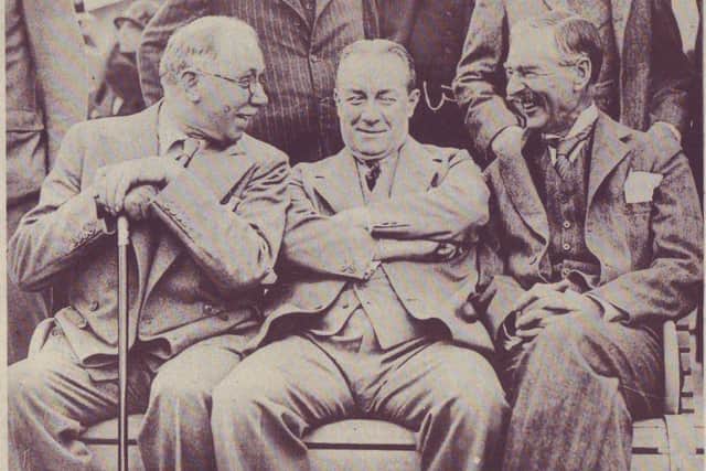 Taken at Hainton in 1927, this picture shows three great men of the time: J H Thomas, the Labour Leader who was then riding high in the National Government; Stanley Baldwin, the prime minister, and Neville Chamberlain, the minister of health. EMN-201210-141441001