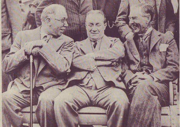 Taken at Hainton in 1927, this picture shows three great men of the time: J H Thomas, the Labour Leader who was then riding high in the National Government; Stanley Baldwin, the prime minister, and Neville Chamberlain, the minister of health. EMN-201210-141441001