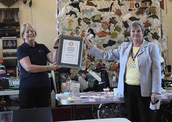 Entertaining Activities received their Rotary 'Community Champion' award last week.
