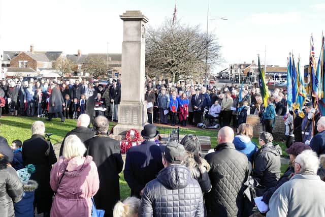 Large crowds gathered at the Mablethorpe War Memorial last November. (Photo: Mablethorpe Photo Album)