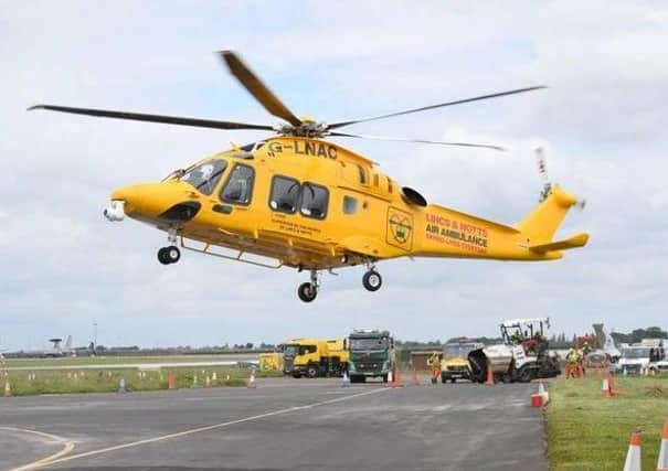 The Lincs and Notts Air Ambulance is funded by donations.