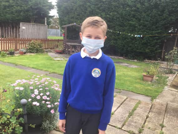 Kieron Meade has been told he cannot wear a mask in school.