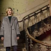 Jodie Whittaker on Who Do You Think You Are?. Picture: Wall to Wall Media Ltd, photographer: Stephen Perry