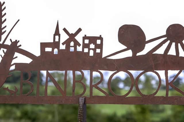 One of the templates used to create Binbrook's village signs