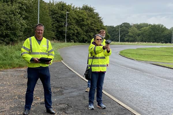 Mayor John Matthews and councillors June Clark and Stephen Bunney took the first patrol