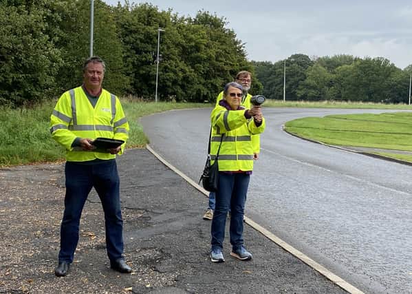 Mayor John Matthews and councillors June Clark and Stephen Bunney took the first patrol