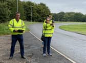 Mayor John Matthews and councillors June Clark and Stephen Bunney took the first patrol