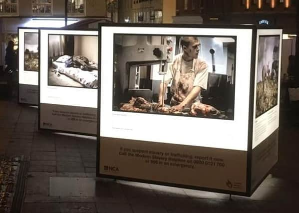 The exhibition, entitled Invisible People, will be on display outside Lincoln Cathedral this week ahead of Anti-Slavery day on Sunday (October 18). EMN-201014-094500001