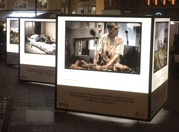 The exhibition, entitled Invisible People, will be on display outside Lincoln Cathedral this week ahead of Anti-Slavery day on Sunday (October 18). EMN-201014-094500001