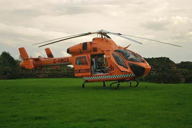 Peter Bradshaw shared this image of the Lincs and Notts Air Ambulance at the scene. EMN-201014-124531001