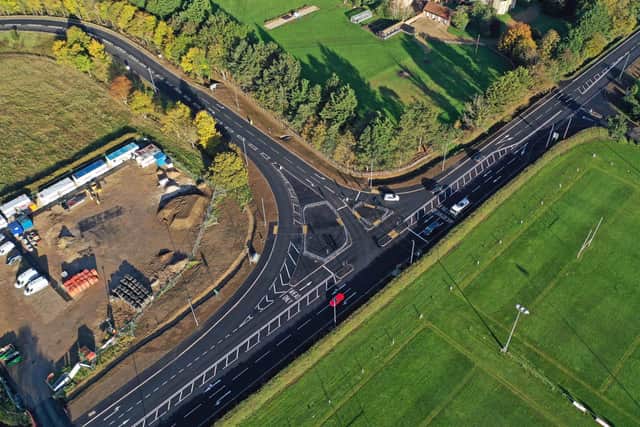 A dron view of the new layout for the A153/A17 junction at Sleaford. EMN-201015-170326001