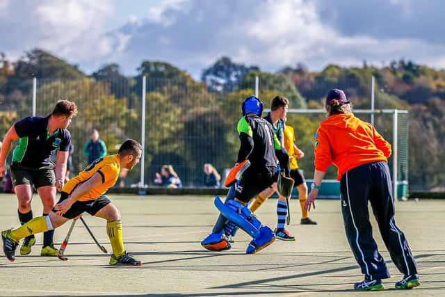 Action from Saturday's derby. Photo: David Dales.