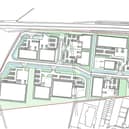 A proposed layout of of the business park at Sleaford Moor being put forward by NKDC. EMN-201019-191505001