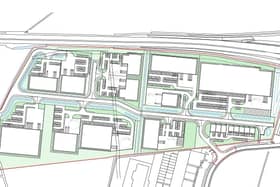 A proposed layout of of the business park at Sleaford Moor being put forward by NKDC. EMN-201019-191505001