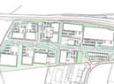 A proposed layout of of the business park at Sleaford Moor being put forward by NKDC. EMN-201019-191505001