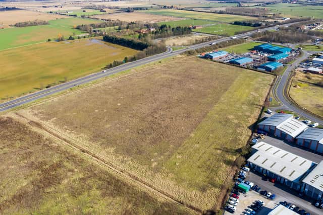 A bird's eye view of the proposed Sleaford Moor Enterprise Park site. EMN-201019-200055001