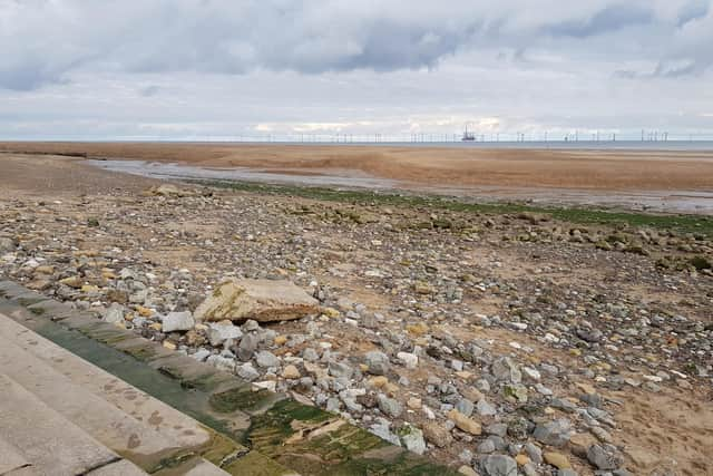 The beach at Winthorpe after the high tides.