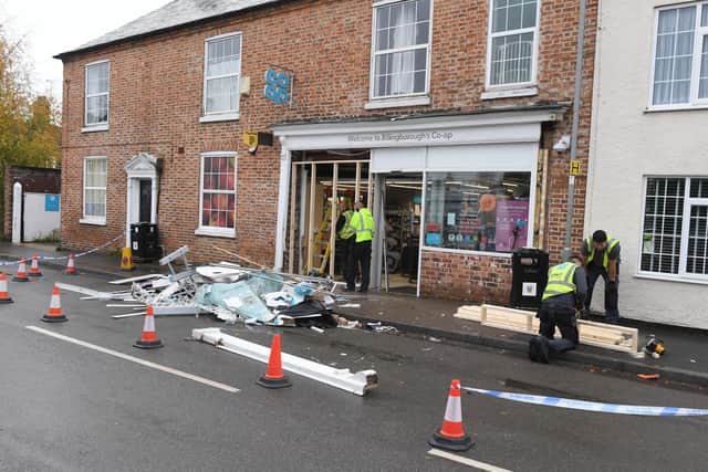 Billingborough Co-op ram raided with a stolen digger. EMN-201021-162314001
