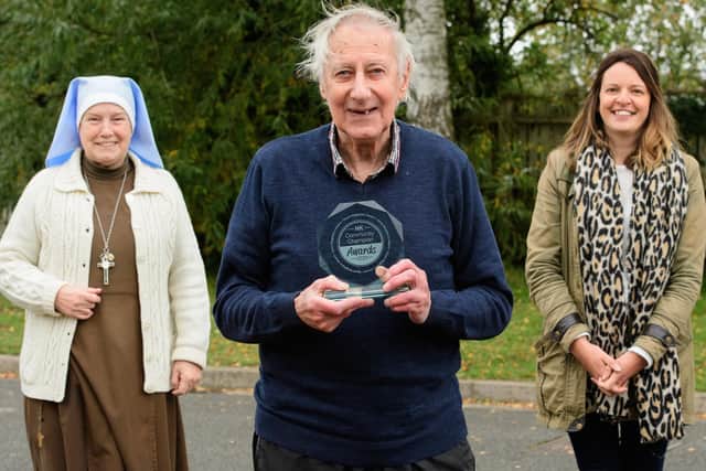 NK Community Champion Awards 2020, organised by North Kesteven District Council.
Good Neighbour, sponsored by Ringrose Law: Alan Germon, North Hykeham. Award presented by Alex Bennett representing Ringrose Law.
Picture: Chris Vaughan Photography EMN-201021-173236001