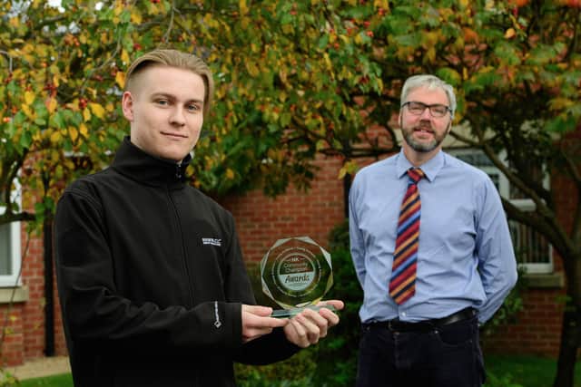 NK Community Champion Awards 2020, organised by North Kesteven District Council.
Young Achiever, sponsored by Duncan & Toplis: George Woodward. Award presented by Jason Hippisley representing Duncan & Toplis.
Picture: Chris Vaughan Photography EMN-201021-173300001